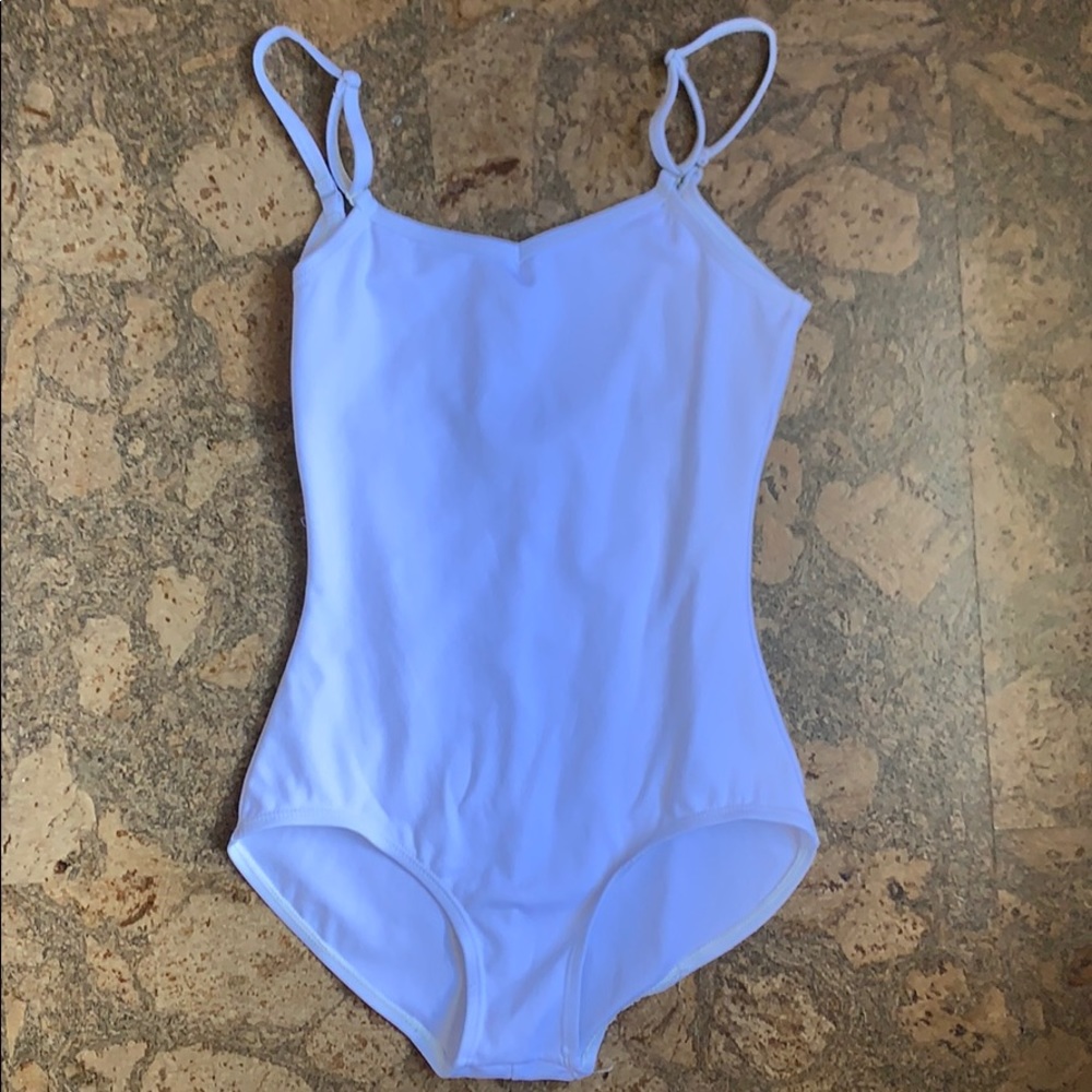 WHITE CAPEZIO DANCE LEOTARD